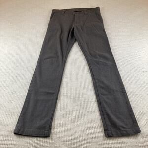 Gray Pants Comune Size 30 Slim Straight Cotton Blend Mens Button Fly